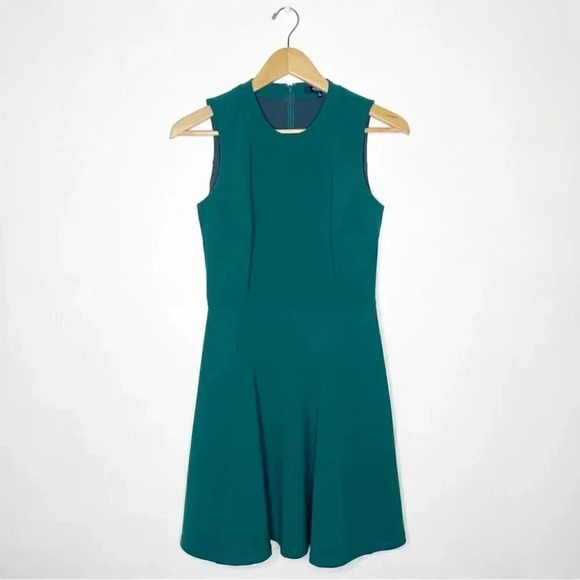 Madewell Green Anywhere Fit & Flare Dress Size 0 - Picture 1 of 7